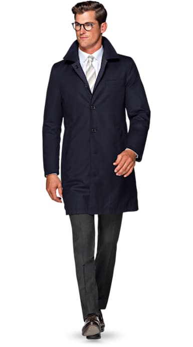 Navy Travel Coat