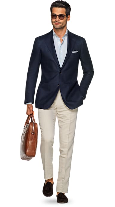 Biella Navy Plain