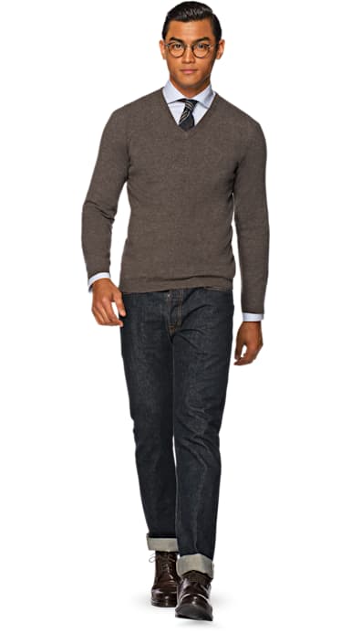 Taupe V Neck