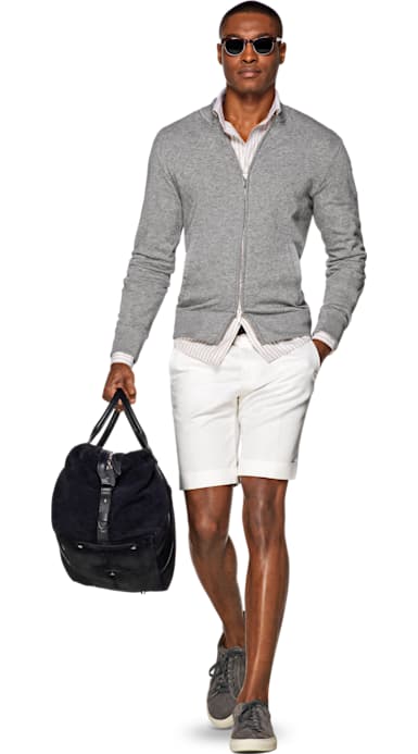 Grey Knitted Bomber