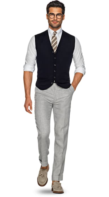 Navy Waistcoat