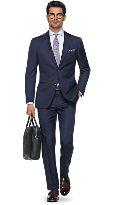 Napoli Blue Herringbone