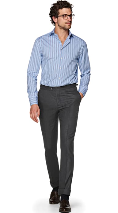 Jort Grey Fishtail Trousers