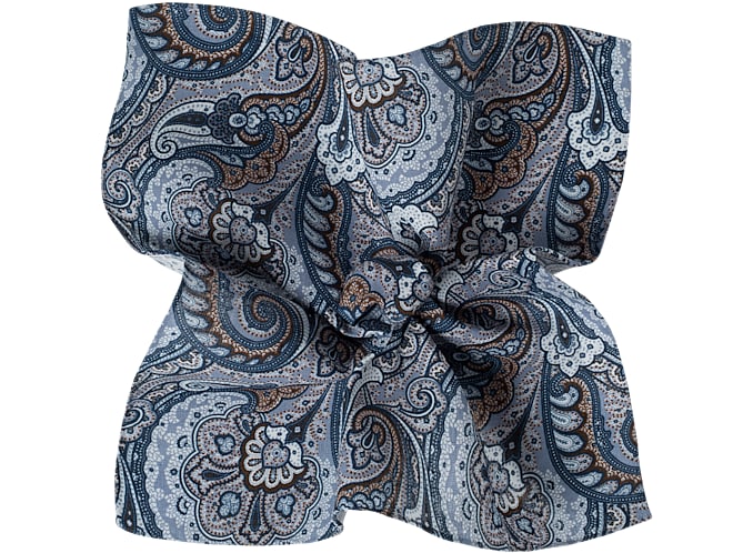 Grey Pocket Square