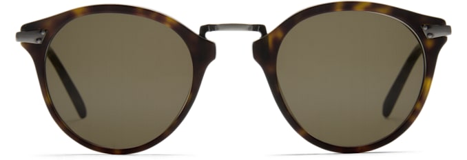 Dark Brown Round Sunglasses