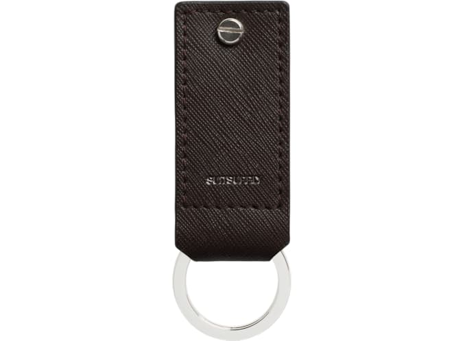 Brown Key Ring and USB Drive