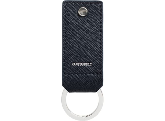 Blue Key Ring and USB Drive