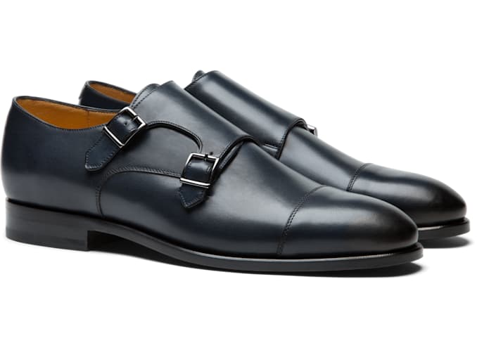 Blue Double Monk Strap