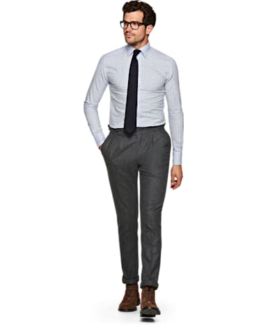 Light Blue Check Shirt
