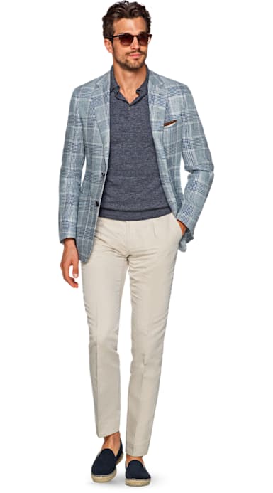 Havana Light Blue Check