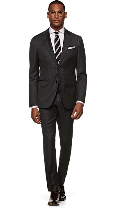Napoli Jacket Dark Grey Pinstripe