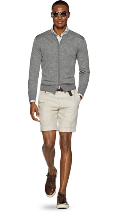 Grey Zip Sweater